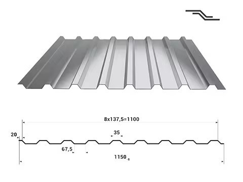 Speciaal aanbod op Z61-Z90 coating gegalvaniseerd gegolfd dak staal voor 470mm breedte