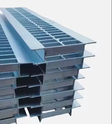 Gegalvaniseerde staalstructuur Sloopdek vloer Raster Drain Grill 50mm Cross Bar Pitch