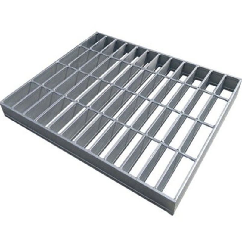 ISO9001 gecertificeerde 50 mm dwarsbalk pitch D400 gegalvaniseerde gelaste stalen grill voor huisvloer